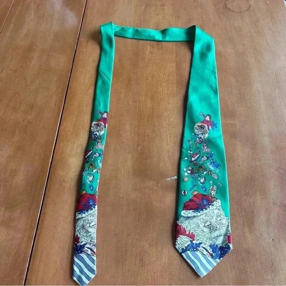 Robert Talbott Christmas Santa Men’s Tie 4” x 56” Vintage - Picture 4 of 6
